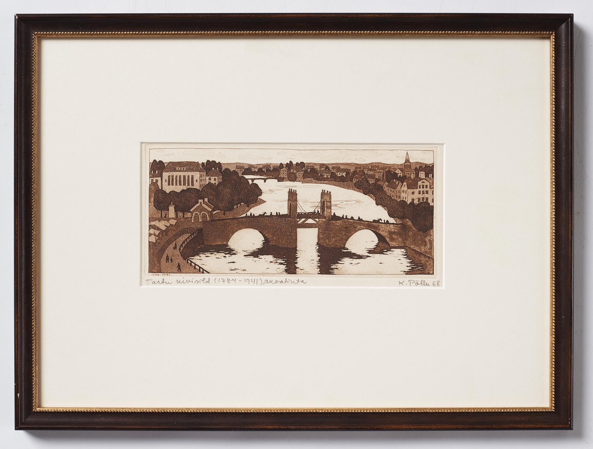 Kaljo Põllu, etching, sigend and dated -68.