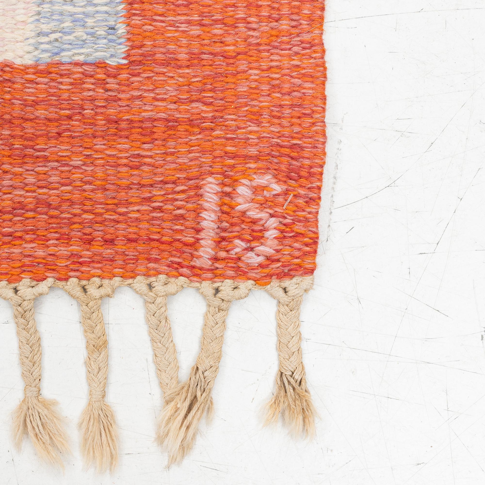 Ingegerd Silow, rölakan, signerad IS, ca 230 x 170 cm.