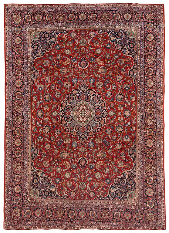SEMI-ANTIQUE KASHAN. 441,5 x 315,5 cm.