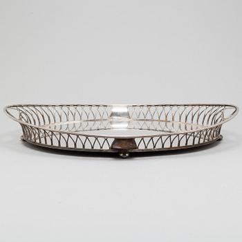 A silverplated tray, A.G. Dufva.