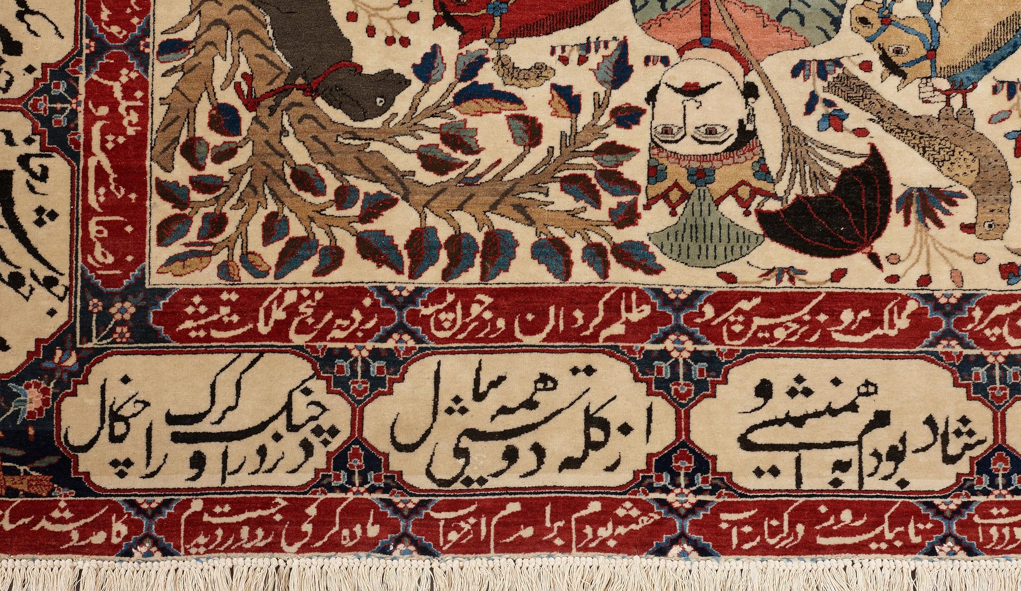 MATTA, semiantik Keshan figural, s.k. Motachem, ca 205,5 x 140,5 cm.