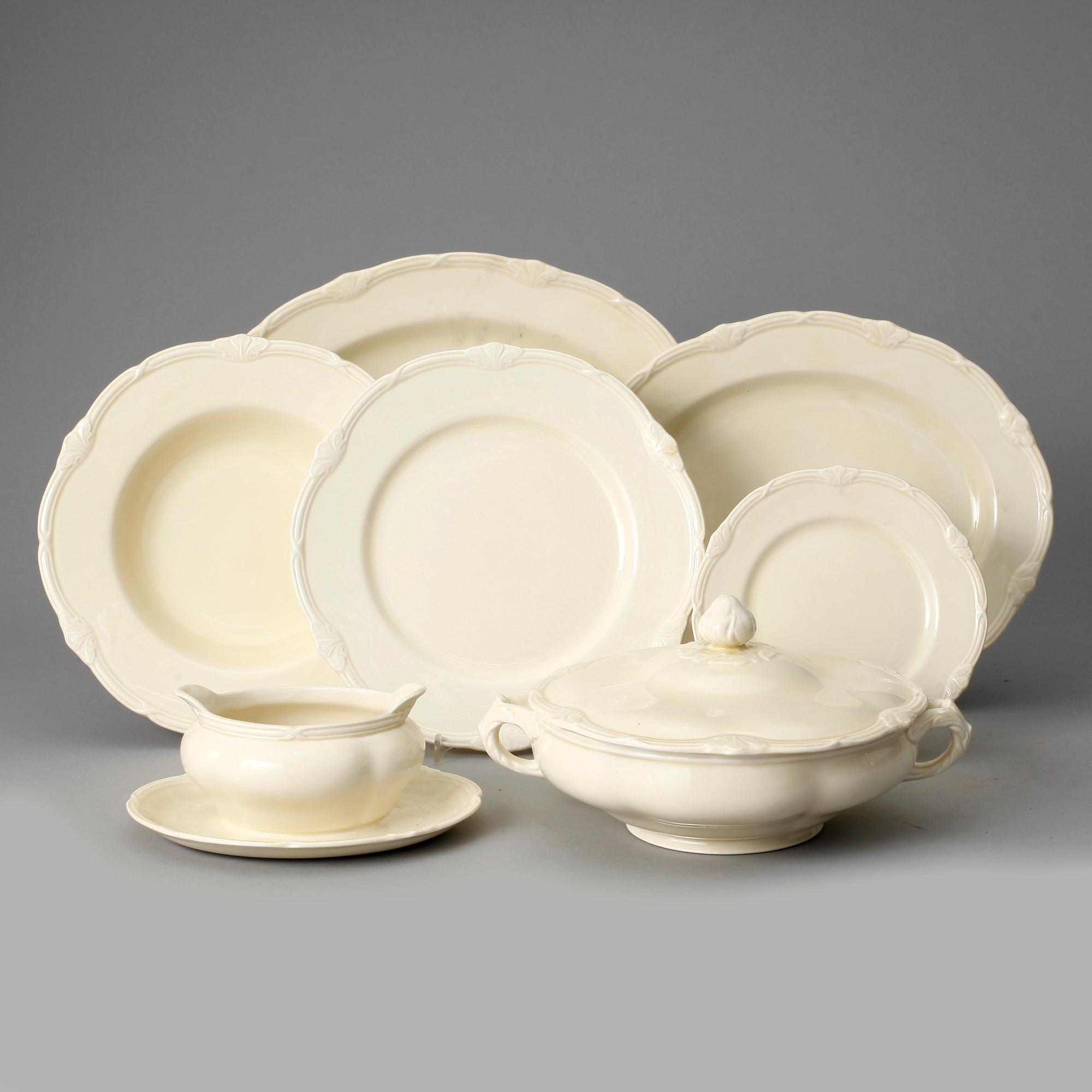 MATSERVIS, 100 delar, flintgods, England, 1900-talets början.