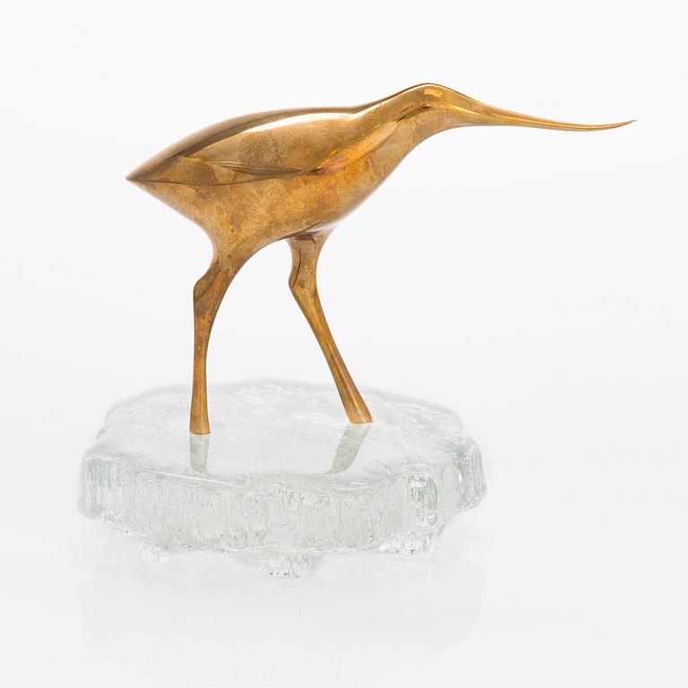 Tapio Wirkkala, a 'Sandpiper' sculpture, stamped Kultakeskus Oy Made in Finland Design: Tapio Wirkkala.