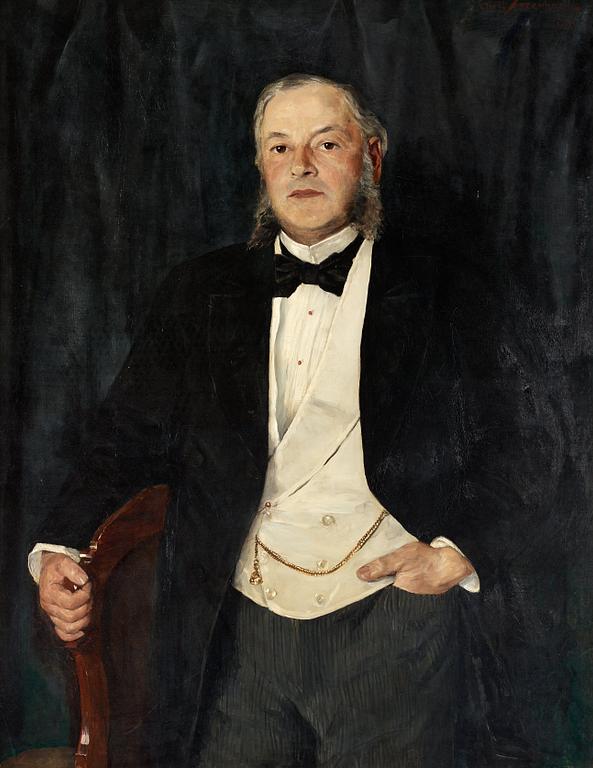 "Porträtt av herr Eduard Josephson, konstnärens farbroder" (Portrait of Mr. Eduard Josephson, the artist's uncle).