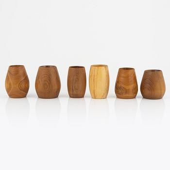 Magnus Ek, a set of six hardwood serving bowls for Oaxen Krog, 2019.