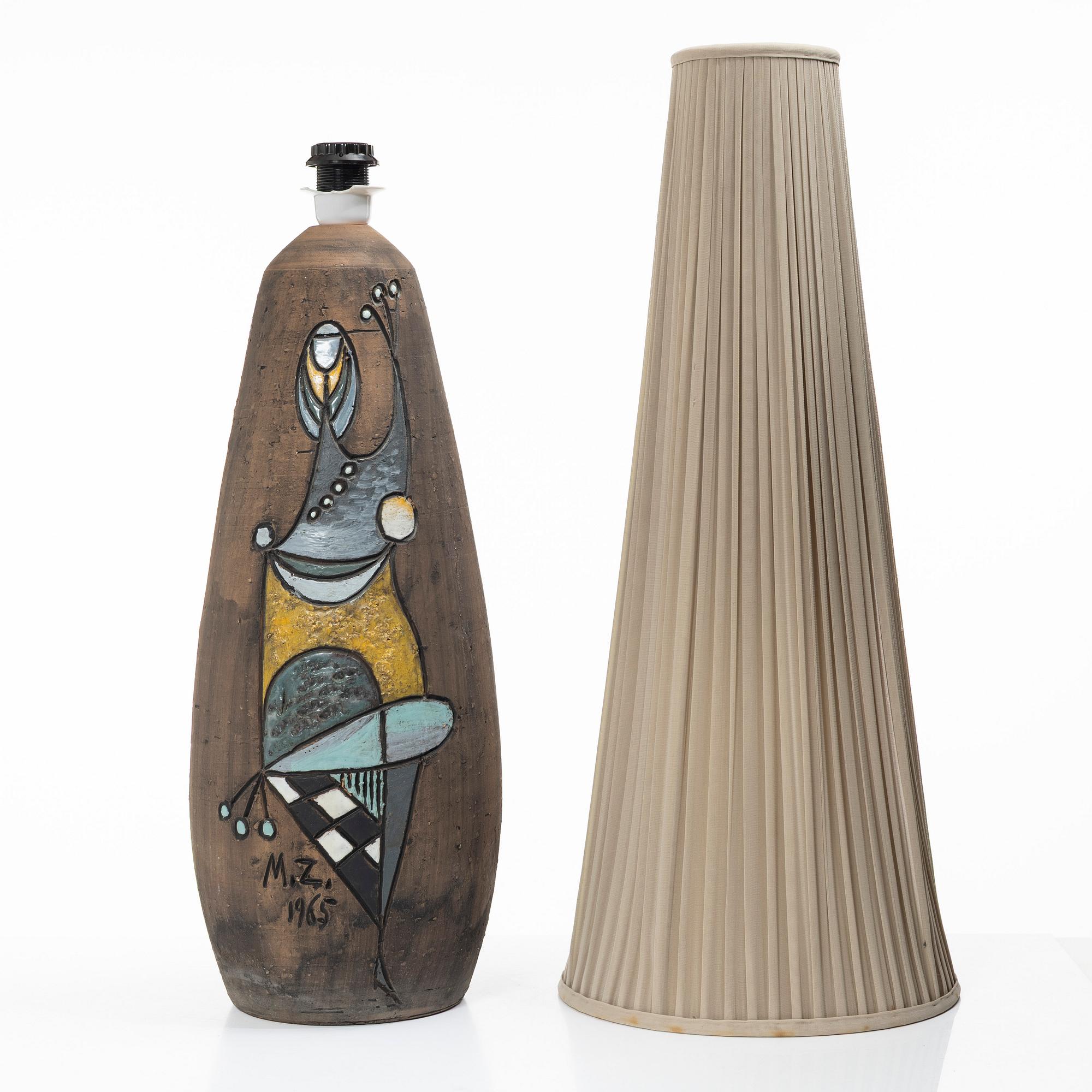 Marian Zawadzki, golvlampa, Tilgmans Keramik, 1956.