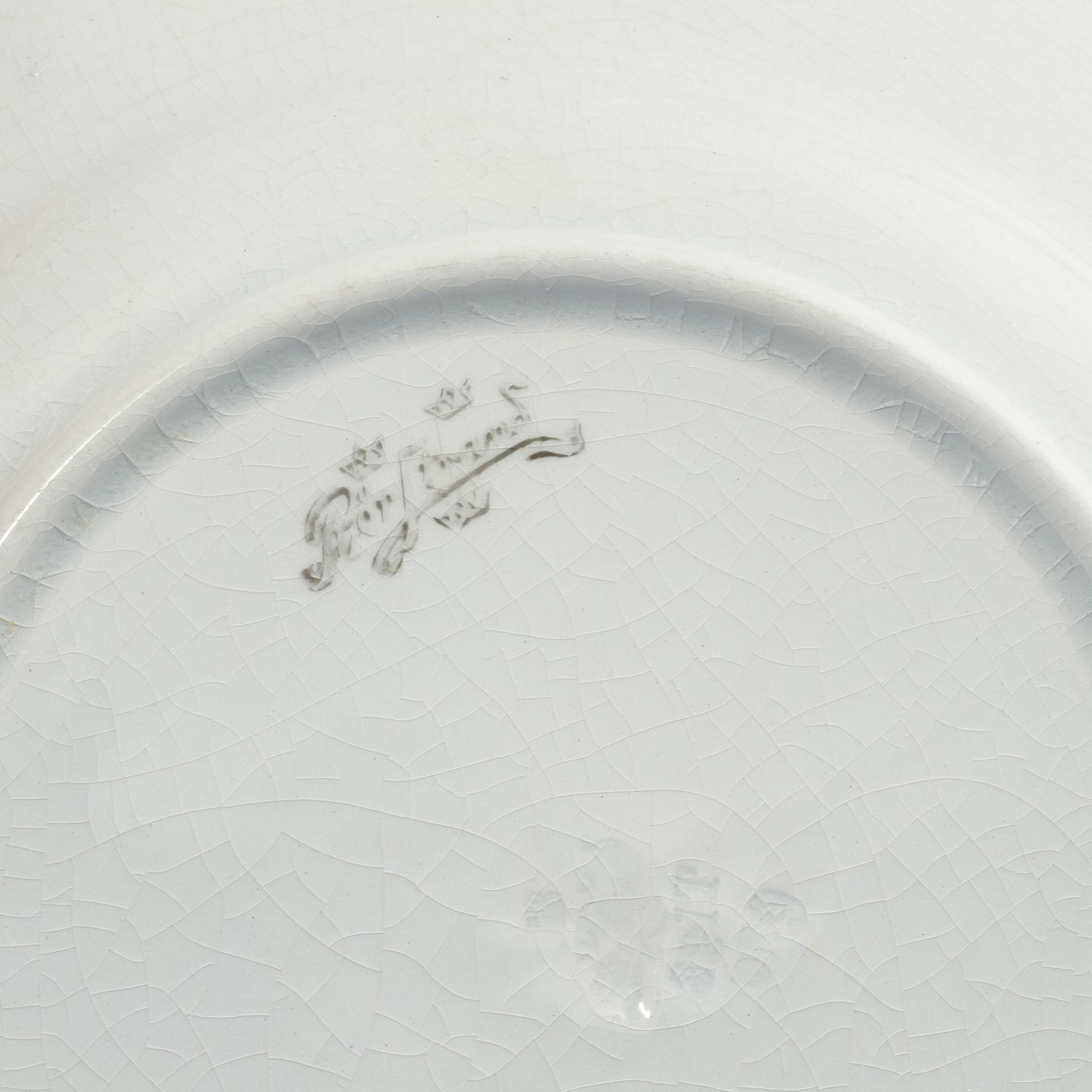 KRÄFTSERVIS, 8 delar, flintgods, Rörstrand tidigt 1900-tal.