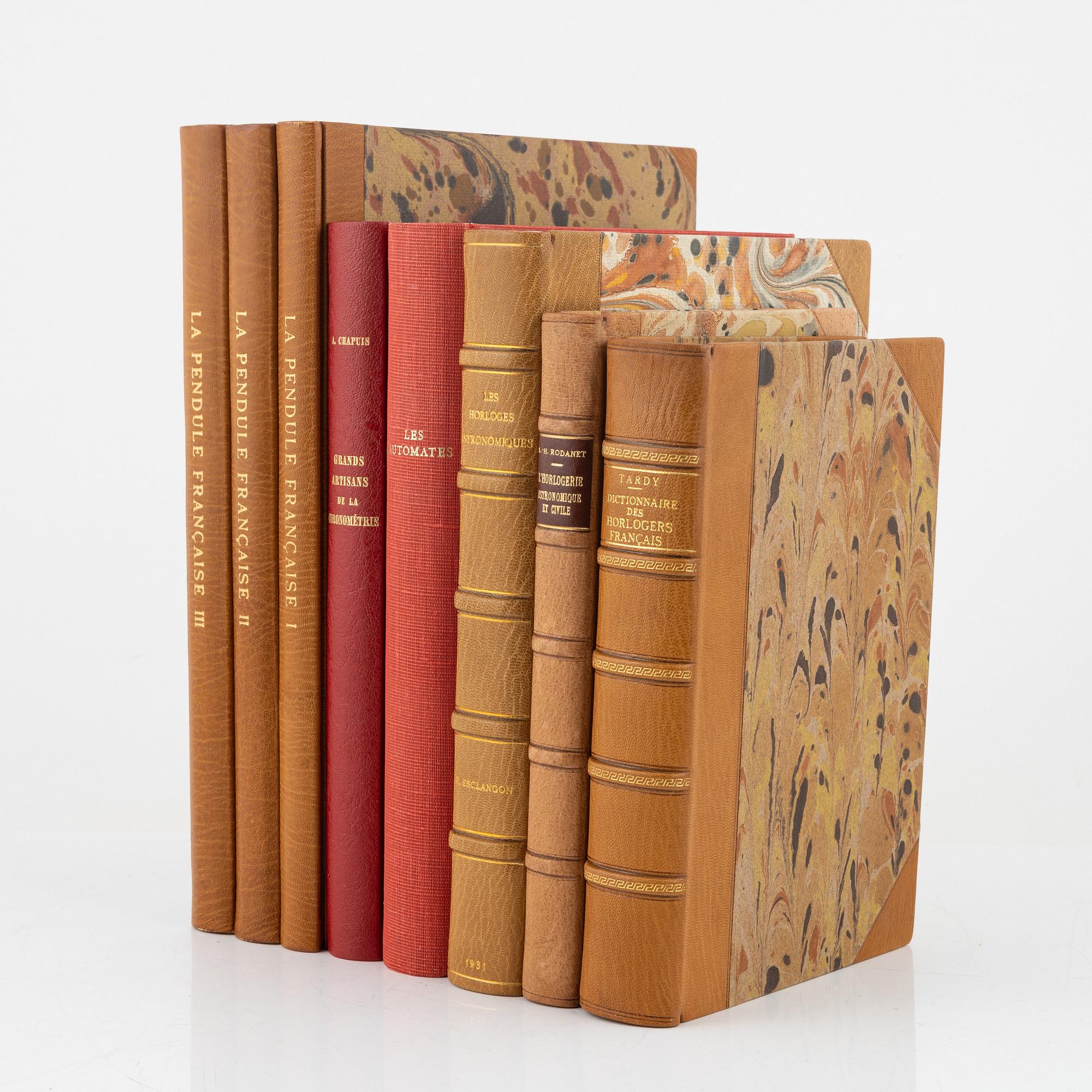 Books about clocks and watchmaking 8 vols. Bukowskis