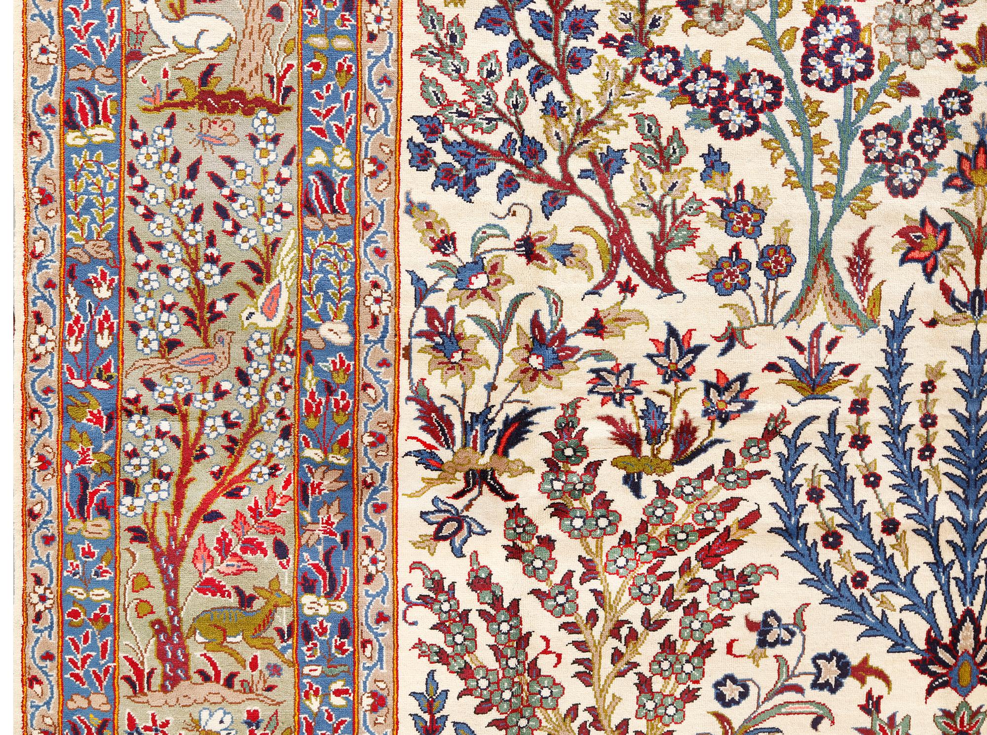 Matta, figural Nadjafabad, ca 414 x 300 cm.