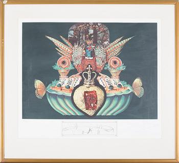 SALVADOR DALÍ, a litograph in color and etching, signed and numbered 259/395.