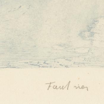 JEAN FAUTRIER, etching, signed and numerePlåtd 20/100.