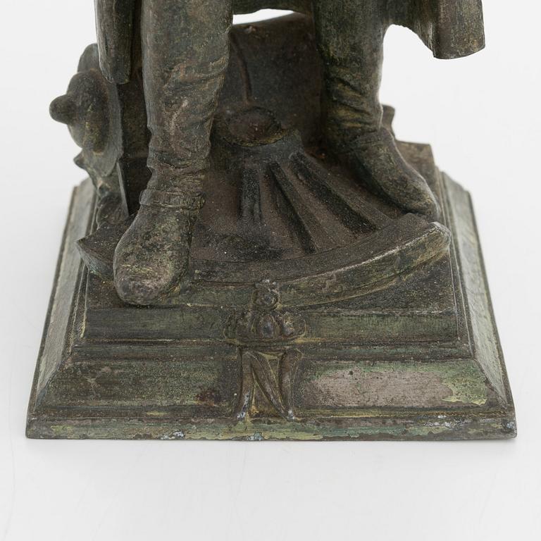 Skulptur, patinerad metallegering,  1900-tal.