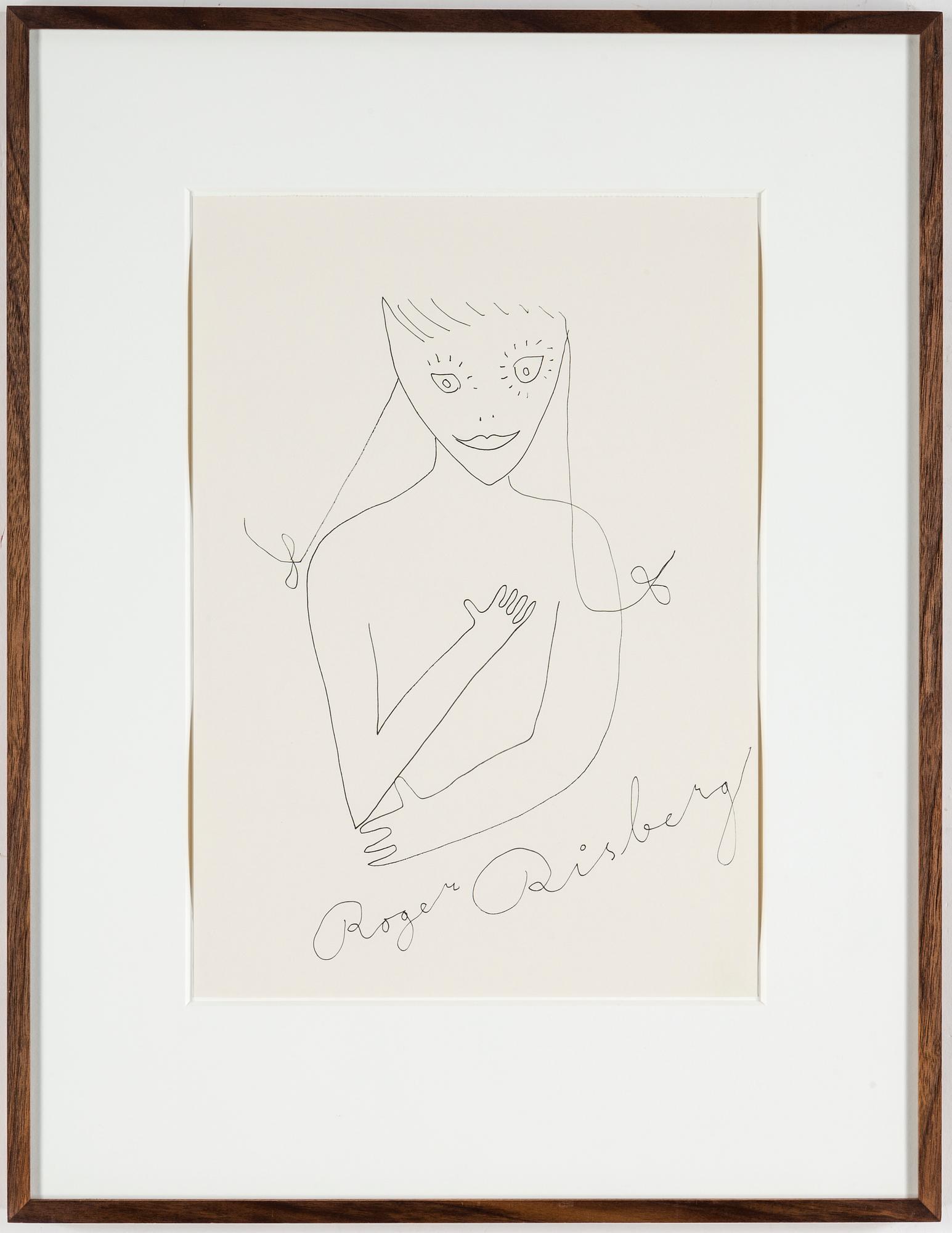 ROGER RISBERG, indian ink on paper, 2007, signed Roger Risberg.