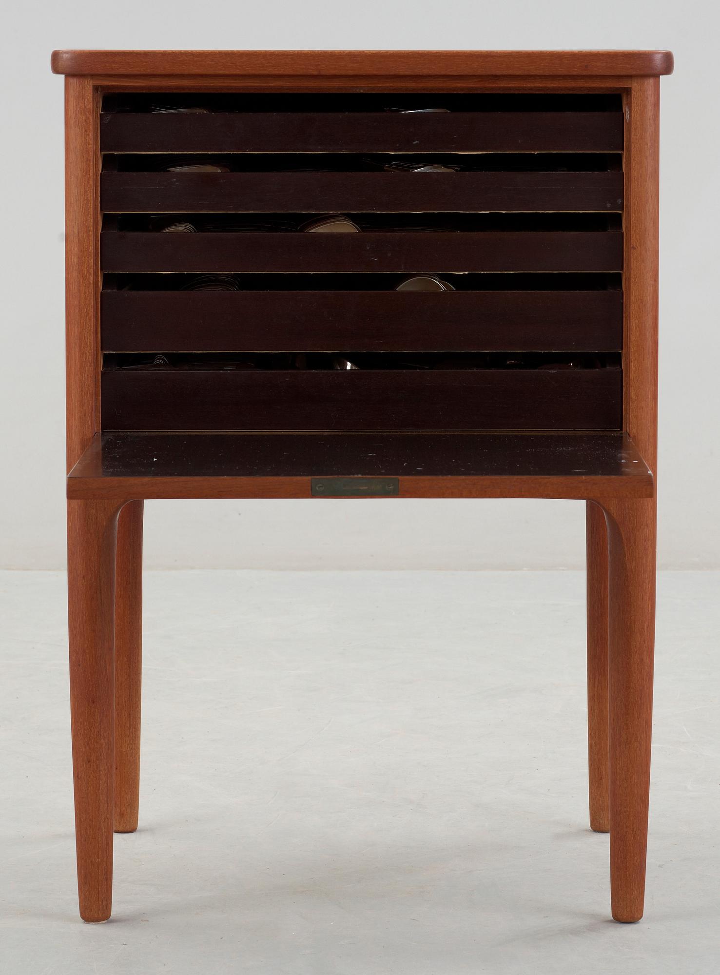 TIAS ECKHOFF för Georg Jensen, bestickuppsättning "Cypress", 250 delar, Köpenhamn, 1952-77.