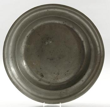 SKÅLFAT, tenn, Gustaf Frederic Wigholm (1804-1849), Eskilstuna, 1833.