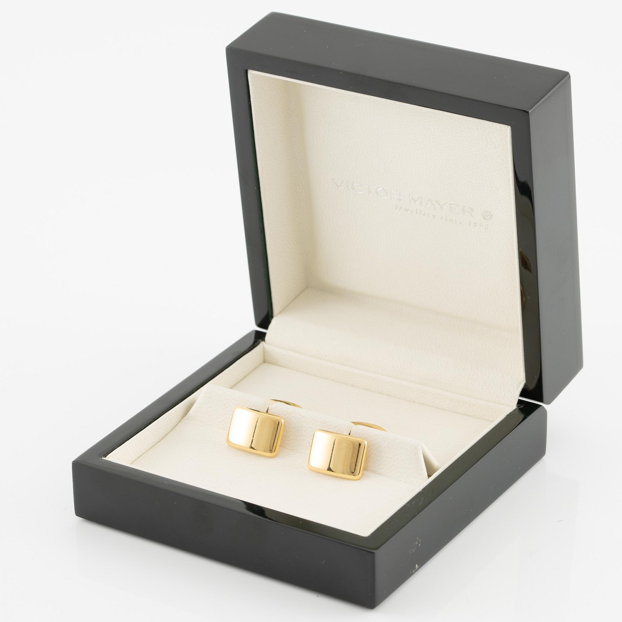 Manschettknappar, ett par, Victor Mayer, 18K guld.