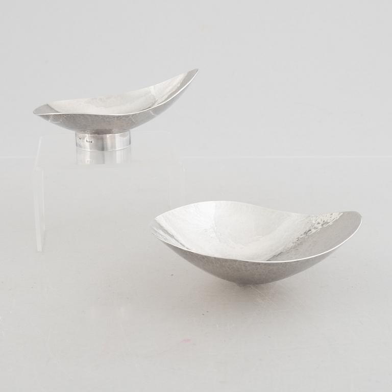 Two small bowls, silver, Stamped BL Gothenburg 1963.