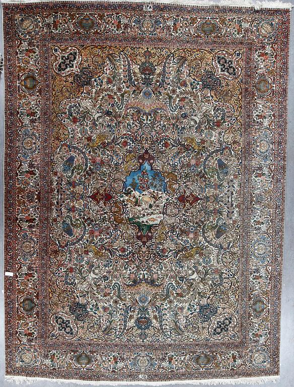 MATTA, semiantik, Täbris, figural, ca 445x345 cm.