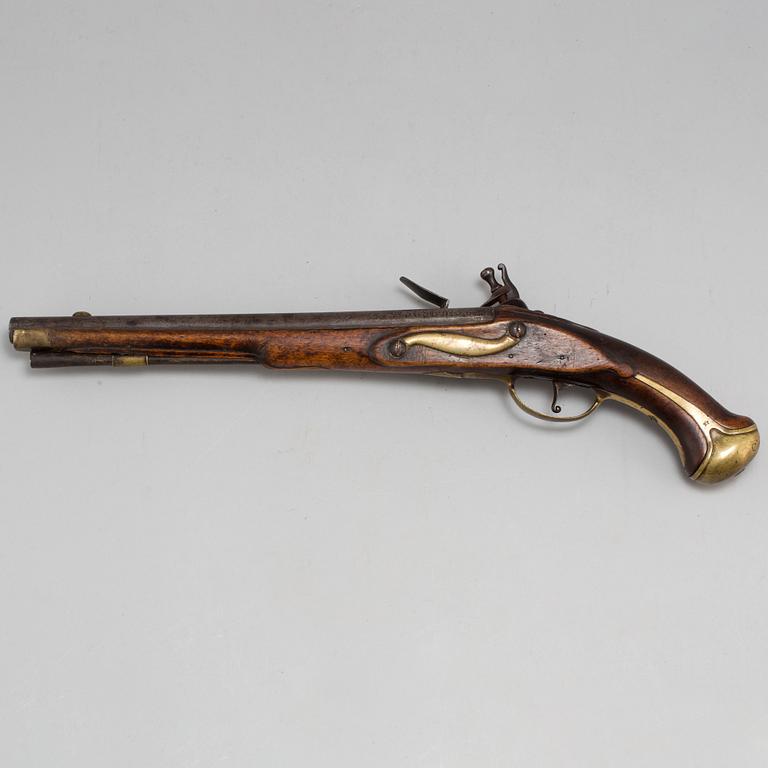 A Swedish flintlock pistol 1738 pattern.