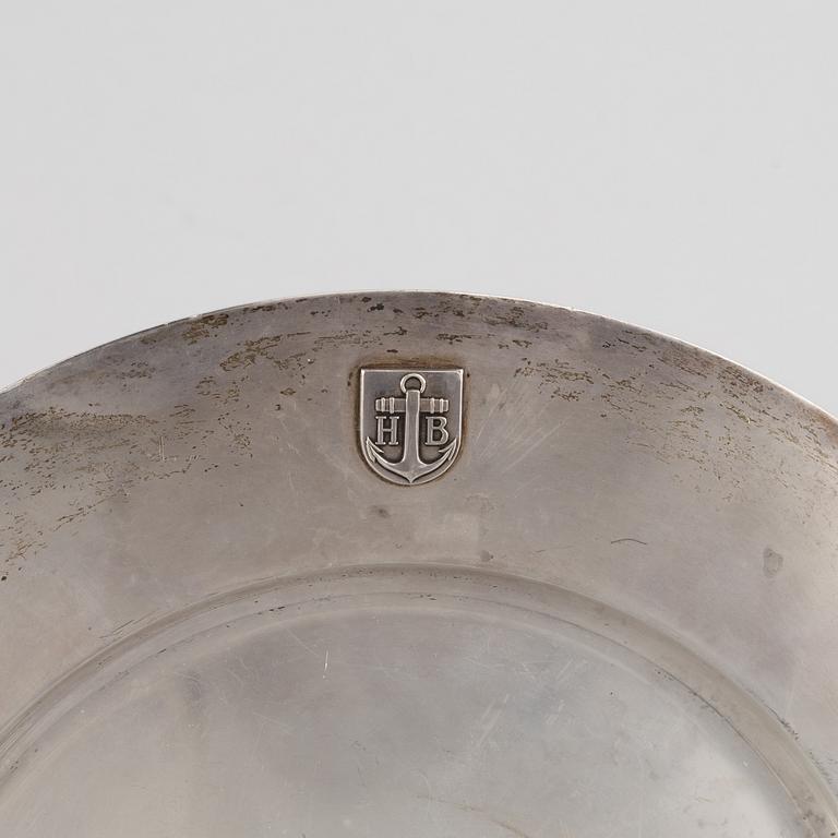 A Swedish silver dish, mark of Atelier Borgila, Stockholm 1963.