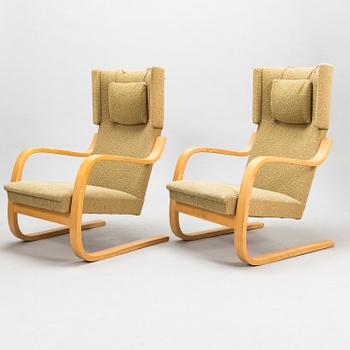 ALVAR AALTO, FÅTÖLJER, ett par, modell 36/401, Artek  1900-talets mitt.