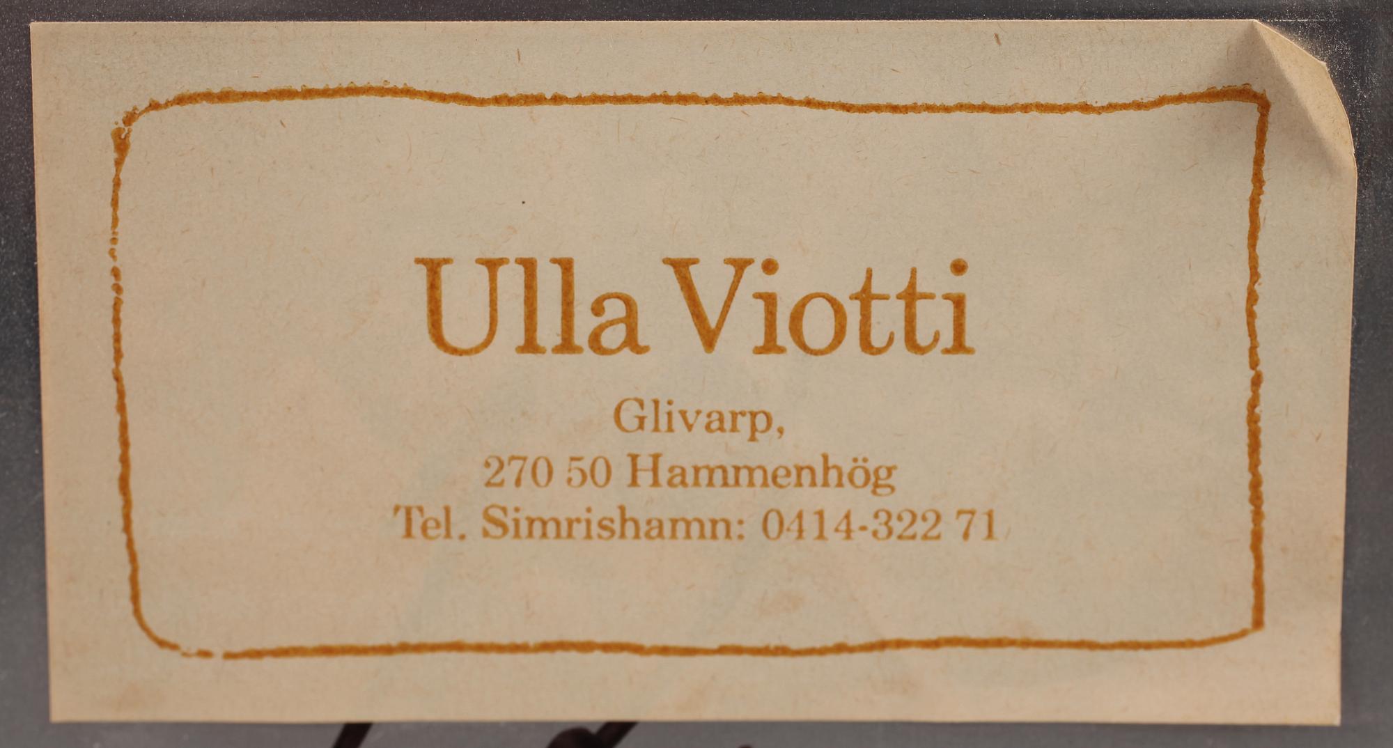 ULLA VIOTTI, skulptur, bränd lera, sign.