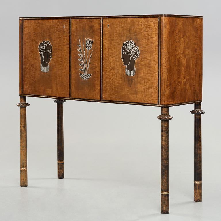 Sture Lindholm, a bar cabinet, executed at Per Jönsson Verkstäder in Stockholm 1934.