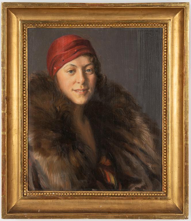 Gustaf Magnusson, Lady in Fur Collar.