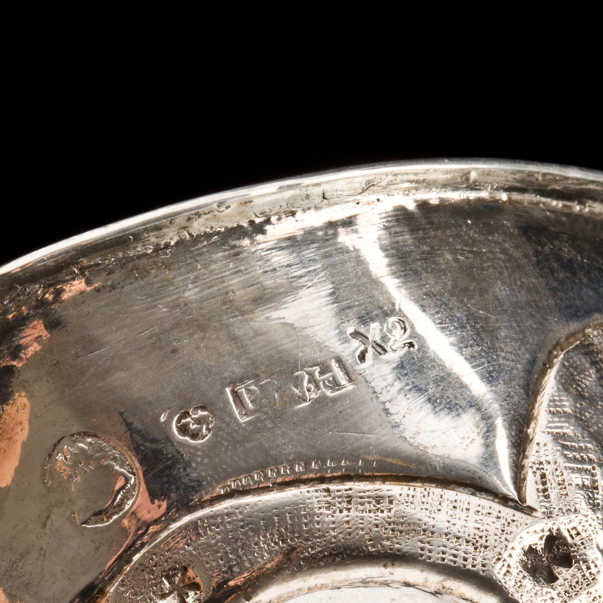 KÅSA, silver, Pehr Wilhelm Hanngren, Falun,1804. Vikt ca 60g.