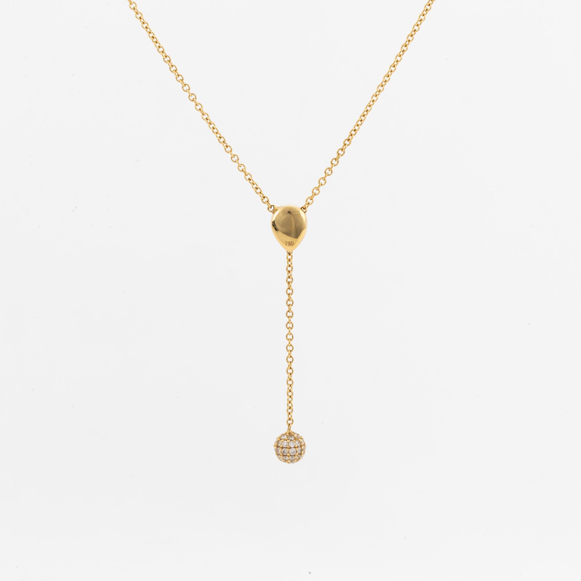 LWL Jewellery, necklace, 18K gold with briliant-cut diamonds.