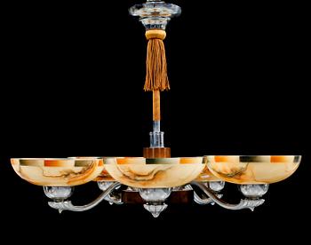 TAKLAMPA, art deco, 1900-talets andra kvartal, höjd ca 45 cm.