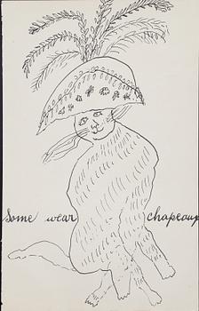 Andy Warhol · ANDY WARHOL, offsetprint, ur "Holy Cats Book", 1954.