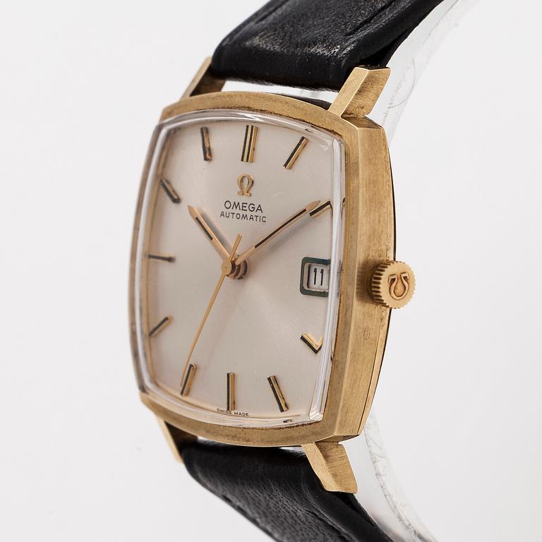 Omega, ”Square de Ville”, 14K kultaa, automaattinen, pleksilasi, noin 1966.