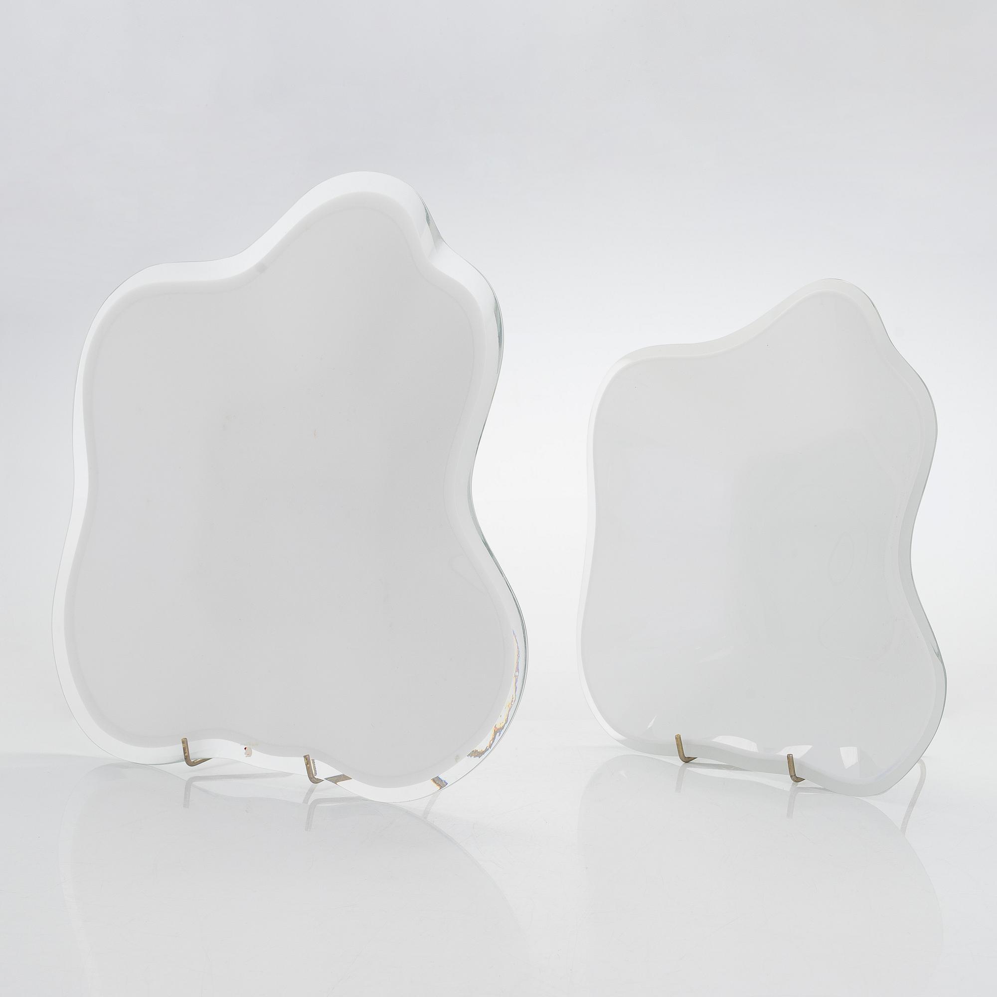 Alvar Aalto, taidelasi, "Aallon kukka", neljä osaa, signeerattu Alvar Aalto 154 / 1983.