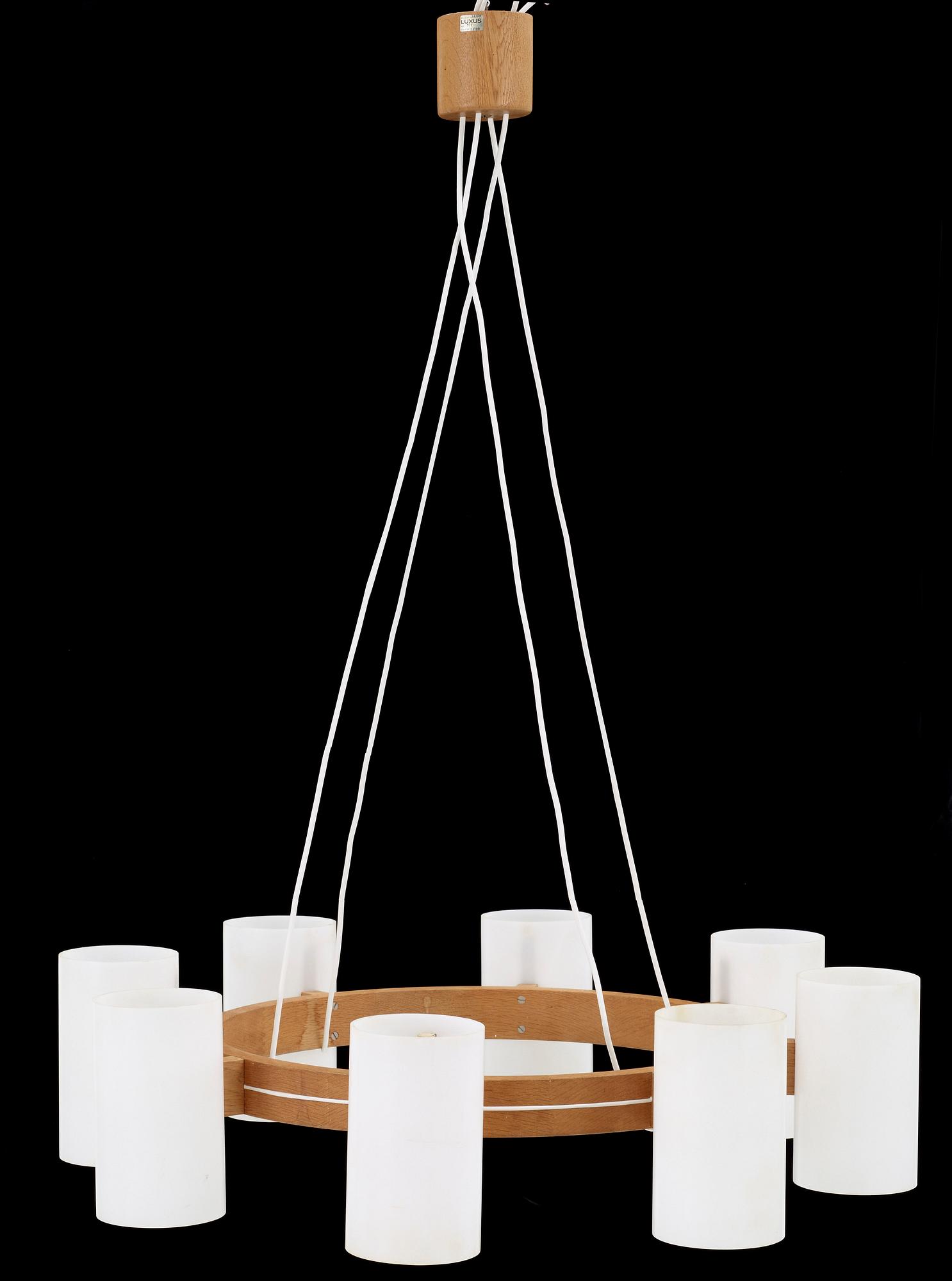 TAKLAMPA, "TAKLAMPA 587"/"CYLINDER RINGKRONA", Östen Kristiansson för Luxus, h 60.