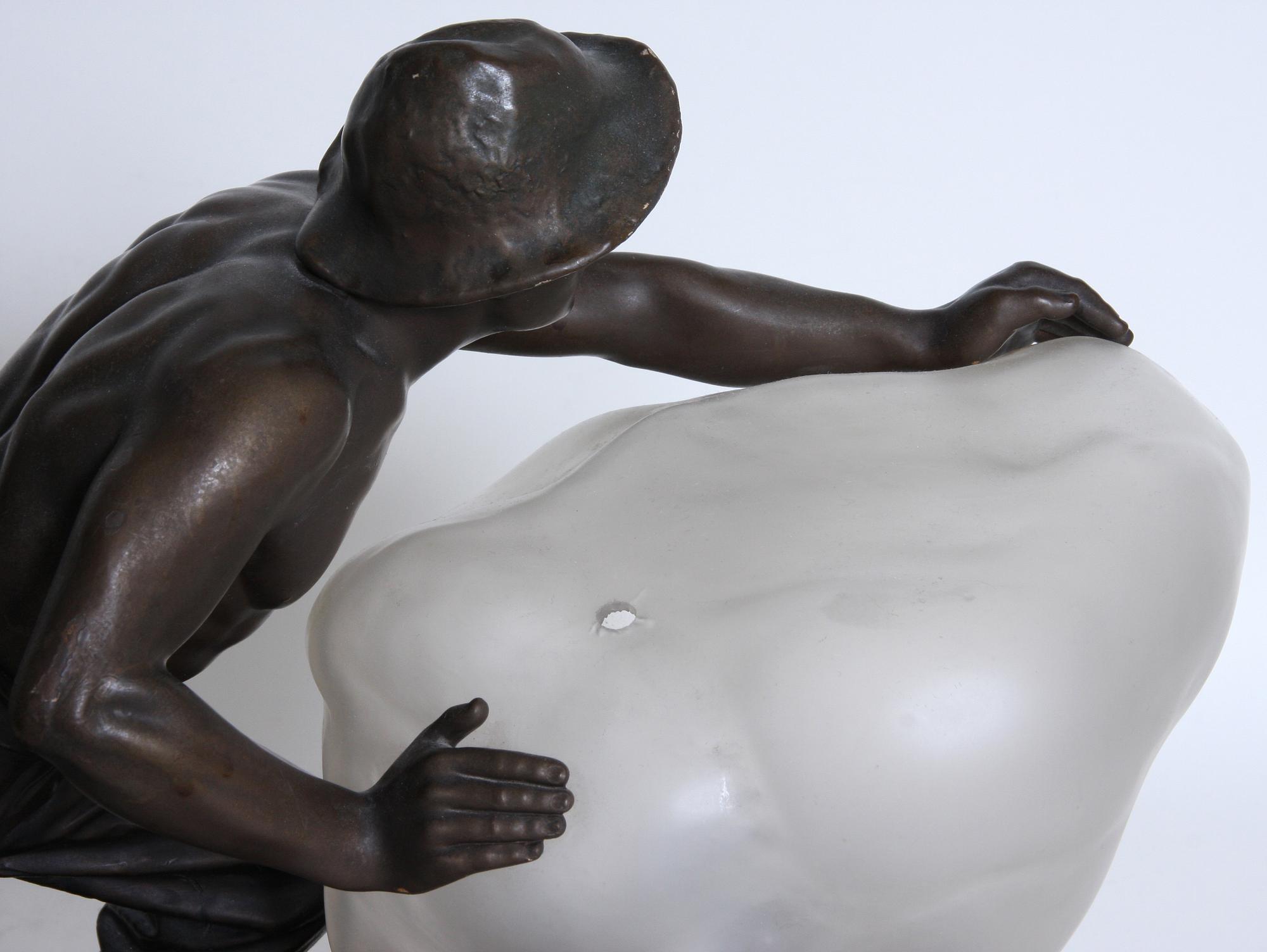 BORDSLAMPA, sign "Bläsche", 1900-talets första hälft.