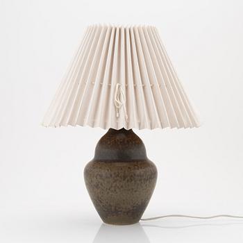 Carl-Harry Stålhane, unik bordslampa, stengods, Rörstrand, signerad och daterad -49.