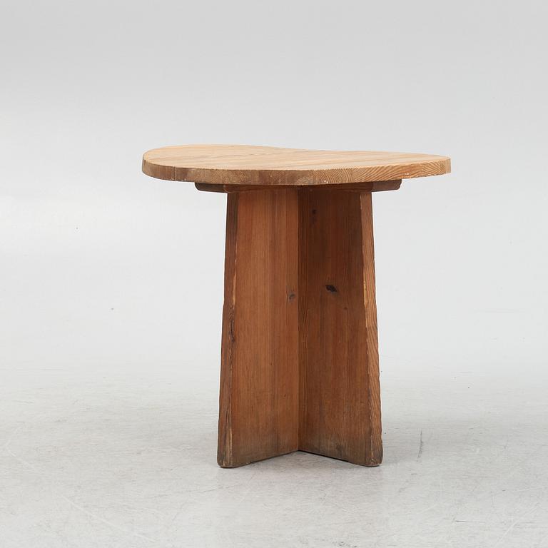 A stained pine table, "Sports Cabin Furniture", 1930s-1940s.