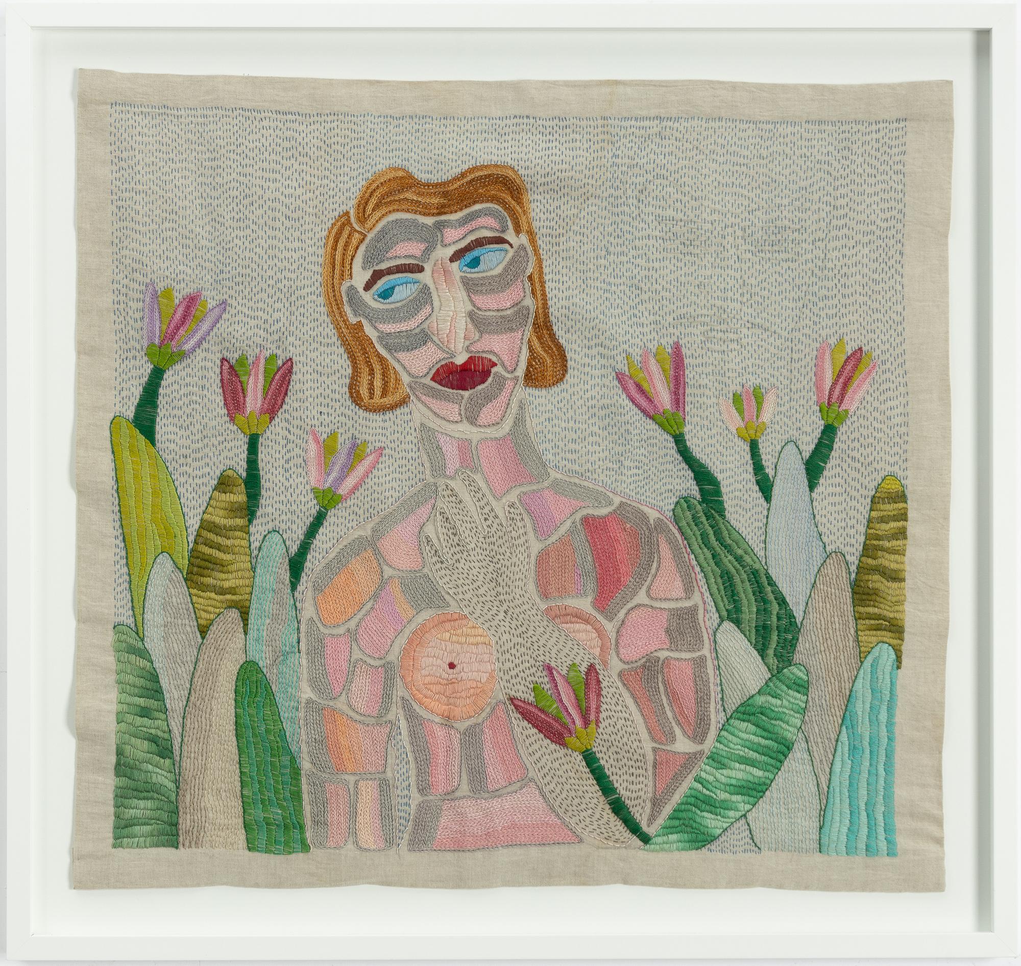 Paloma Castillo, "Sin titulo (Mujer con mano enel-pecho)".