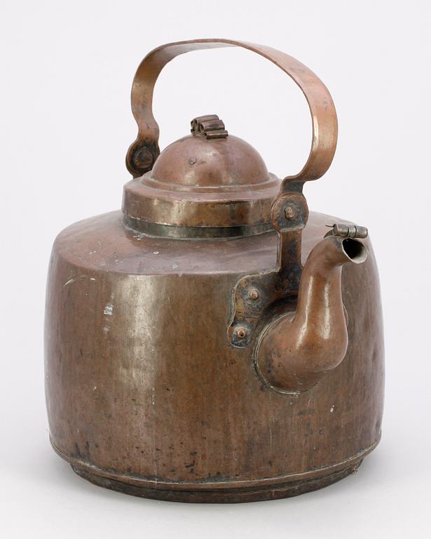 KAFFEPANNA, koppar, märkt DAE o GB, 1800-talets första hälft.