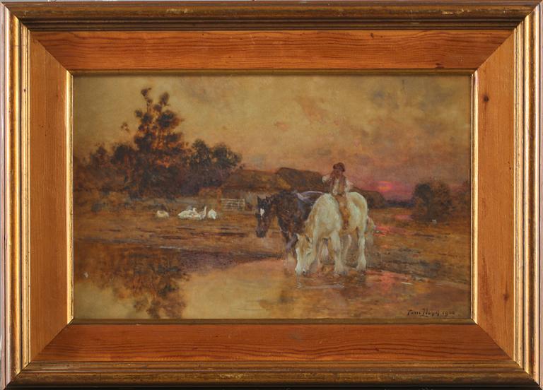 THOMAS JAMES LLOYD, blandteknik, signerad och daterad 1900.