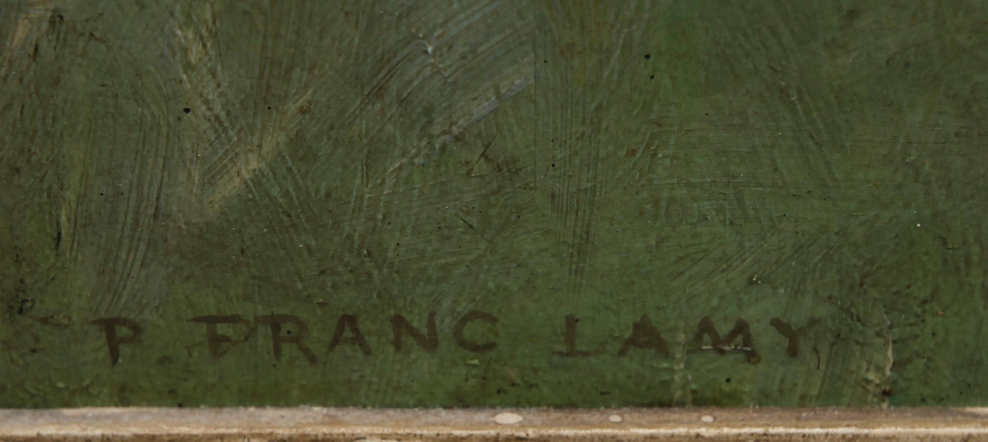 PIERRE FRANC-LAMY, olja på pannå, kassetterad, signerad.
