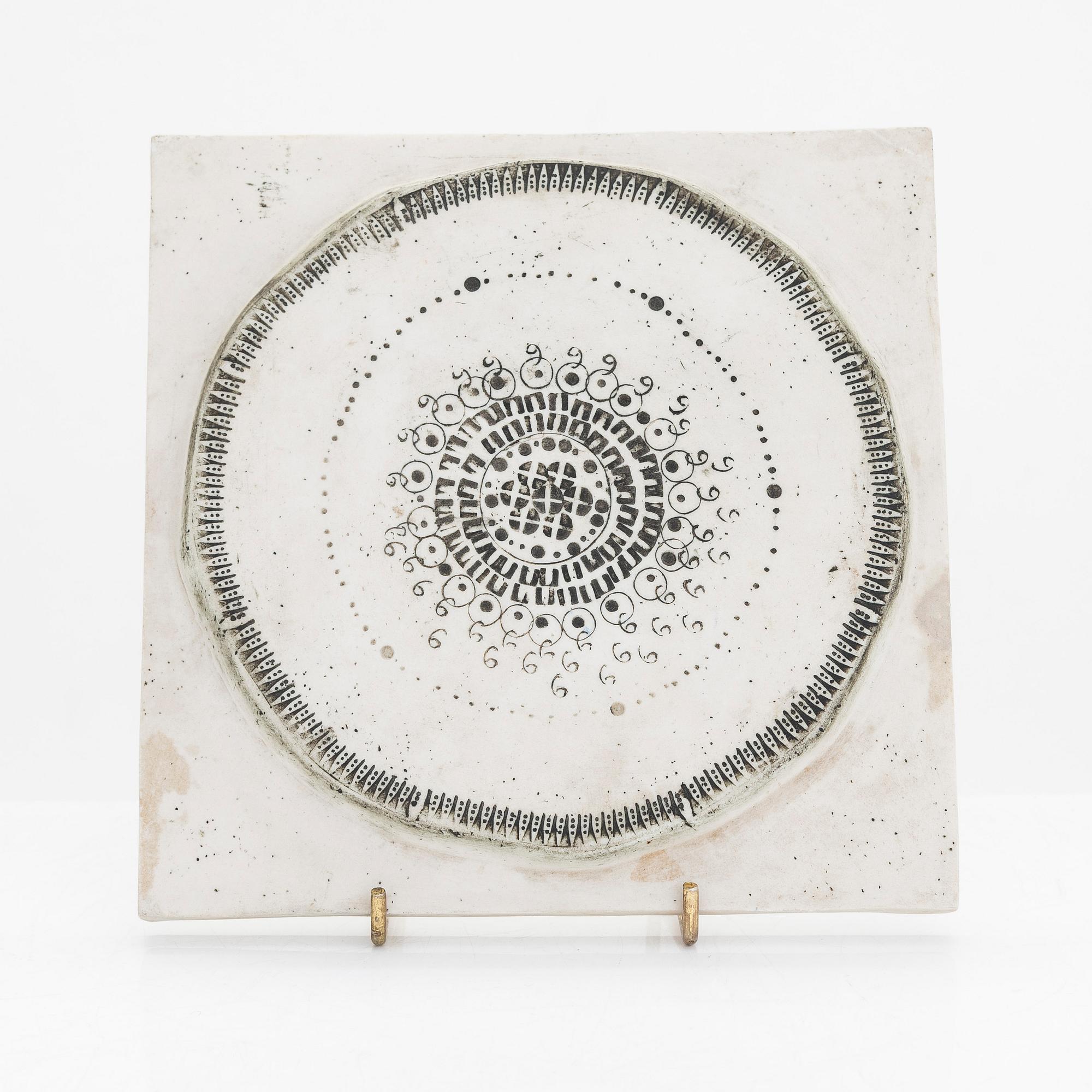 Rut Bryk, relief, stoneware, unsigned.