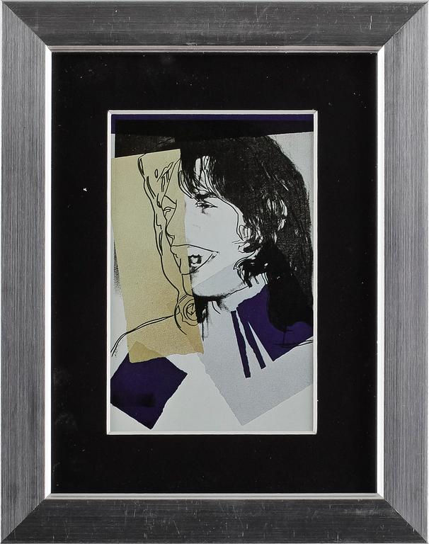 ANDY WARHOL efter, 5 st, färgoffsettryck, ANNOUNCEMENT CARD, Mick Jagger, 1975.