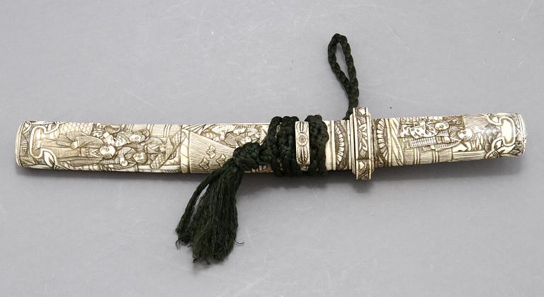 KNIV, ben, orientalisk, 1800/1900-tal.