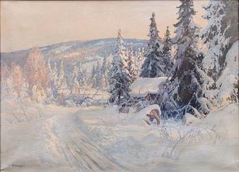 CARL BRANDT, olja på duk, signerad.