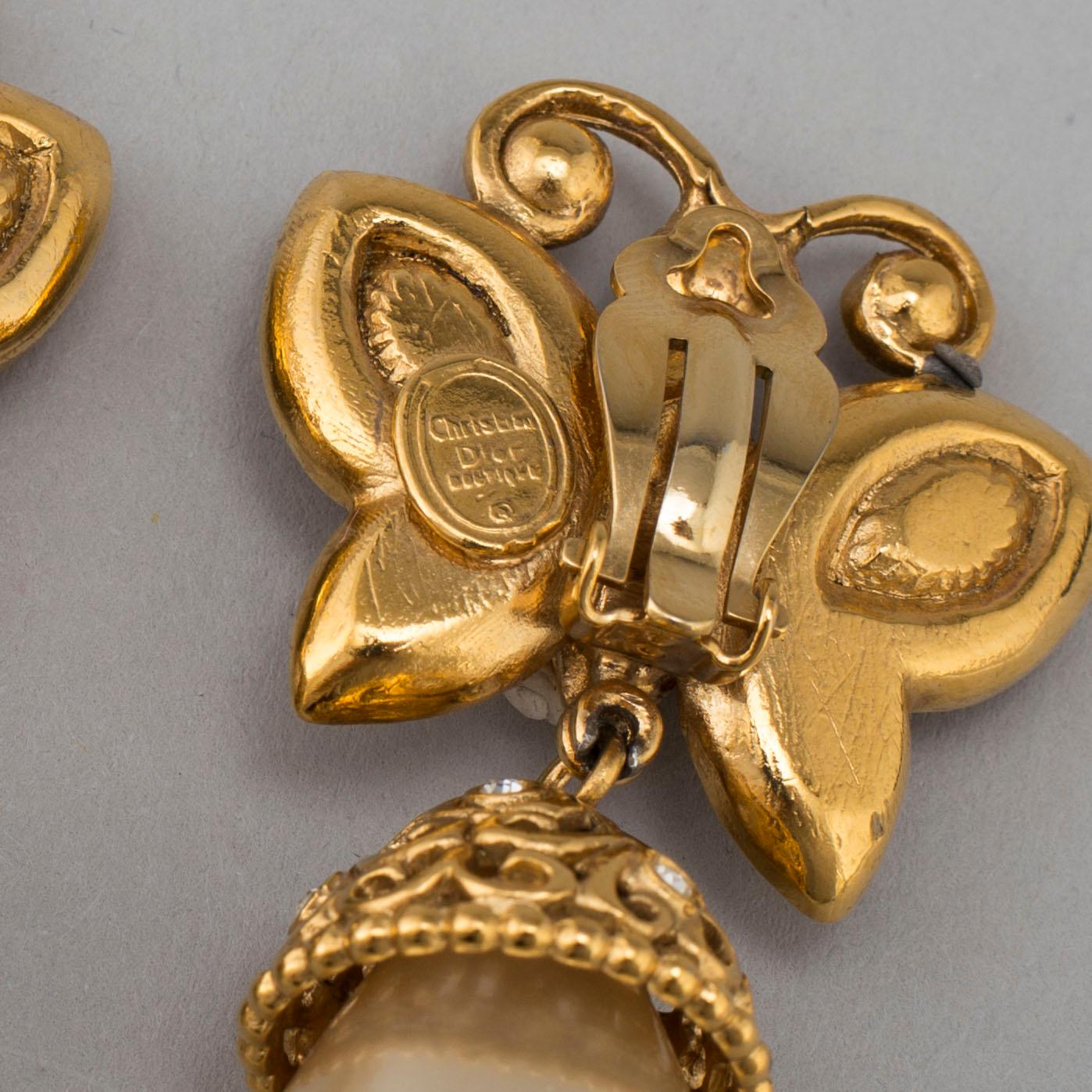 CHRISTIAN DIOR, earrings, 1990's.