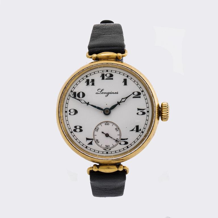 LONGINES 18K gold, "9 Grand Prix", 35 mm, manual, year 1928.