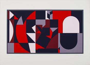 Victor Vasarely, mapp med 5 serigrafier, signerade 99/150.