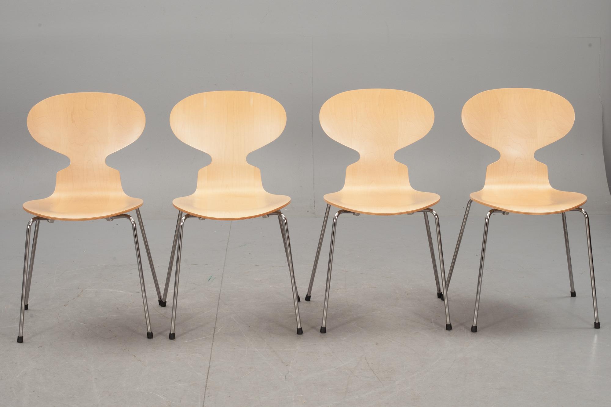 STOLAR, 4 st, "Myran", Arne Jacobsen, Fritz Hansen.